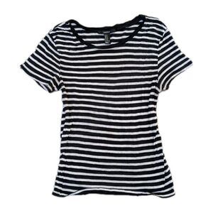 Forever21 - Women’s T-Shirt - Striped - Black & White - Size M